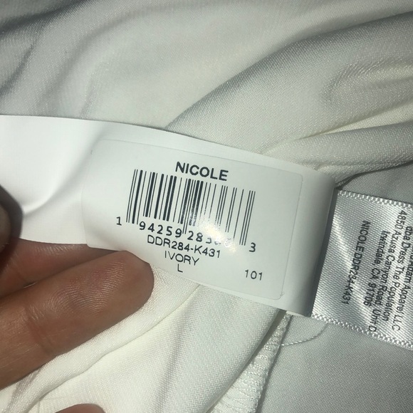 Dress the Population Nicole Sweetheart Sheath Bodycon Cocktail Floral Lace Ivory - Picture 11 of 12